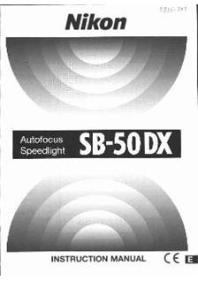 Nikon SB 50 DX manual. Camera Instructions.